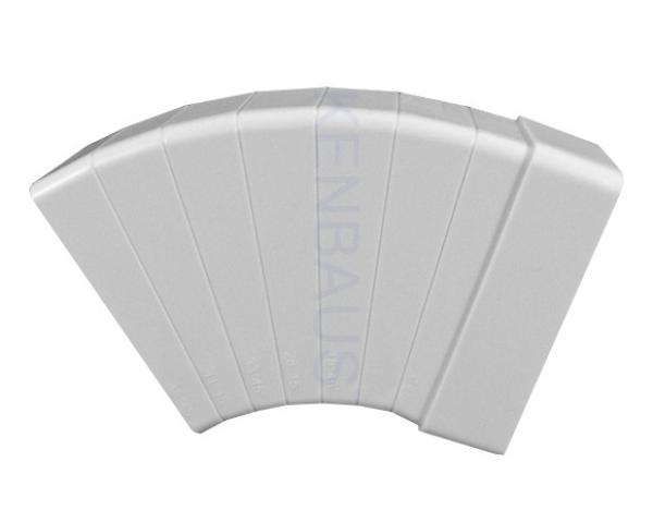 Flachkanalbogen waagerecht abschneidbar für Flachkanal 206 x 60 mm