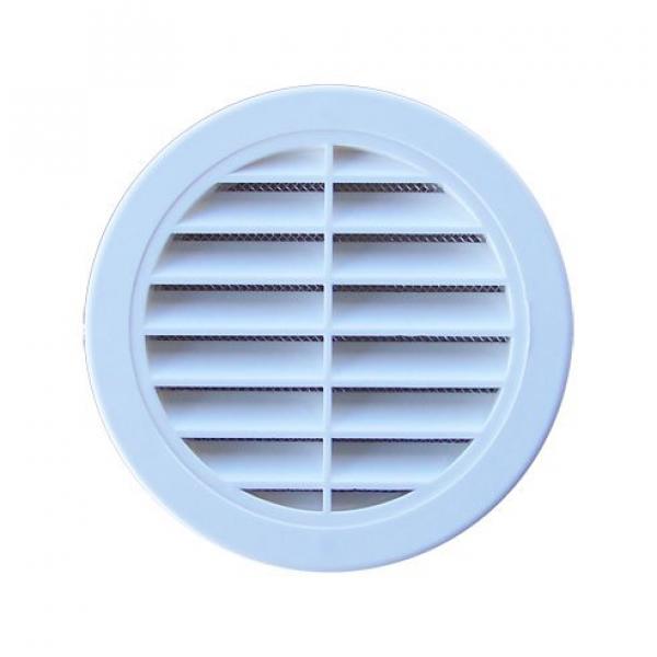 Lüftungsgitter weiss rund mit Durchmesser Stutzen 100 mm