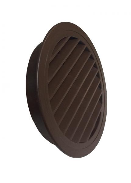 Lüftungsgitter braun rund mit Durchmesser Stutzen 125 mm
