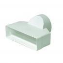 Übergangstück Flachkanal 206 x 60 mm auf Rundrohrsystem 125